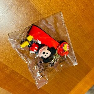 Mickey Mouse Keychain with Red Strap